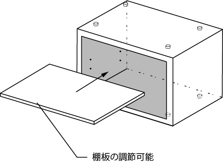 つながるアクリル棚