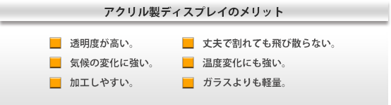 アクリルを使うメリットについて