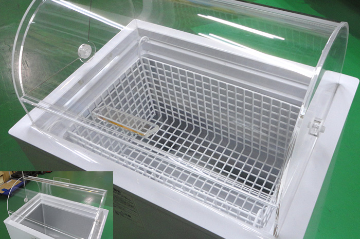 冷凍アイスクリーム用開閉式カバ